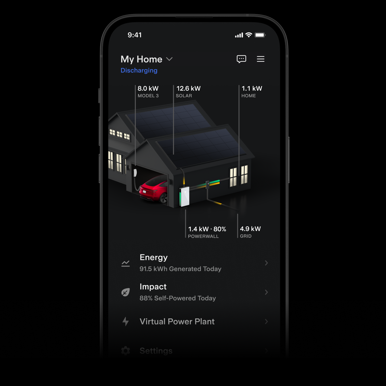 Tesla Powerwall 3 mobile app